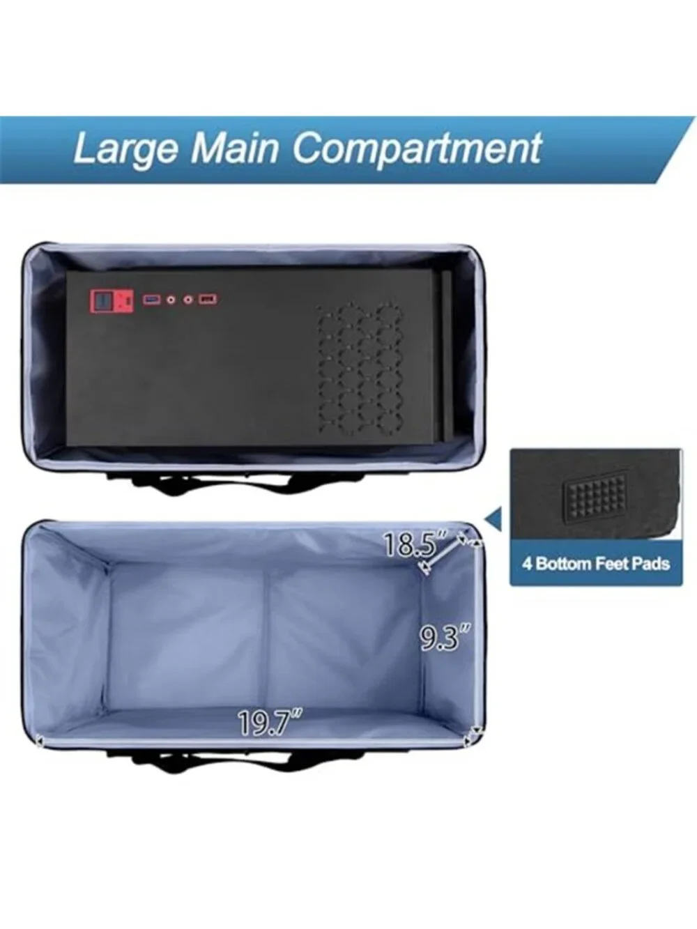 PC Carrying Case, Desktop Travel Bag for Computer Tower, Keyboard, Cable Bag